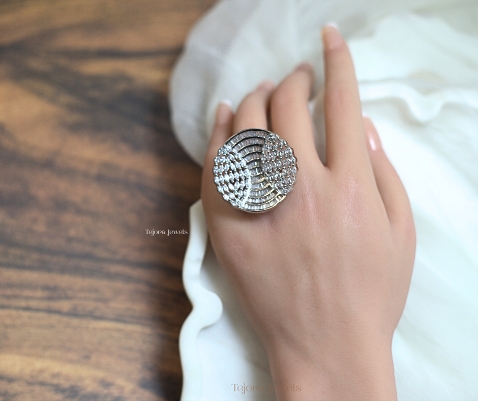 Ava Royal Baguette & Marquise Statement Cocktail Ring