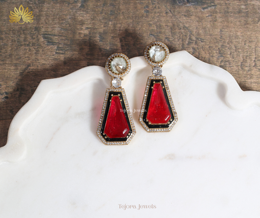 Anahita Royal Ruby & Multicolor Statement Necklace Set