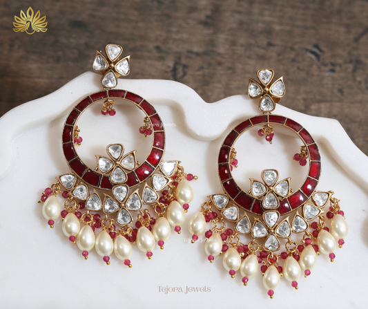 Gayatri Moissanite & Pearl Statement Earrings
