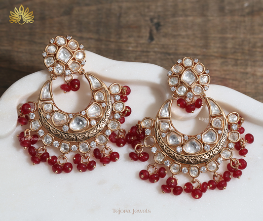 Malini Moissanite & Pearl Earrings