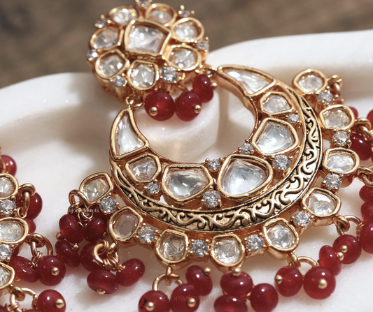 Malini Moissanite & Pearl Earrings